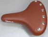 VELO Bicycle Saddle Cruiser w/spring brown leather+rivet Produktbild-Vorschau 5