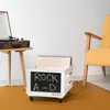 Navaris Holz Schallplatten Kiste mit Kreidetafel - mit Produktbild-Vorschau 2