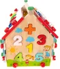 A wooden toy house with various educational features. Náhľad obrázku produktu