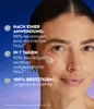 Close-up of a woman's face with cream applied, overlaid with marketing text about product benefits. Náhľad obrázku produktu