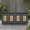 Mülltonnenbox 4er mit Klappdeckel, abschließbar, vertikaler Produktbild-Vorschau 1