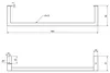 Sapho HANG Handtuchhalter unter Waschbecken 460x98mm, Produktbild-Vorschau 4