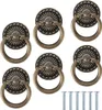 Vintage Ringgriffe Messing 6 Stück Möbel Produktbild-Vorschau 4