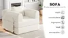 Slaapbank met chenillebekleding, 2-in-1 design, met Productafbeelding-voorbeeld 8