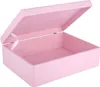 Creative Deco Ružová drevená škatuľa s vekom | 40 x 30 x 14 Náhľad obrázku produktu 3