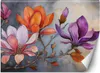 Vlies fototapete Natur Aquarell Blume 200x140 cm Feeby Bunt Produktbild-Vorschau 1