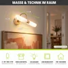 Spiegelleuchte Badezimmer in Messing 2x G9 Produktbild-Vorschau 5