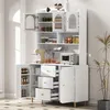 Merax Armoire de cuisine, Buffet Armoire haute avec 3 Voir les images du produit 4