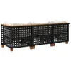vidaXL Gartensofa mit Kissen 3-Sitzer Schwarz Poly Rattan Produktbild-Vorschau 6