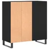 vidaXL Plattenschrank Schwarz 84,5x38x89 cm Holzwerkstoff Produktbild-Vorschau 6