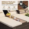 COSTWAY : chaise longue double en polyrotin pour 2 Voir les images du produit 4