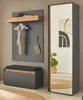 Garderobe Set 4-teilig "Center" in grau matt und Wotan Produktbild-Vorschau 1