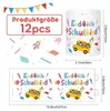 Elidepe Einschulung Deko 12 Stück Windlicht Tischdeko Produktbild-Vorschau 2