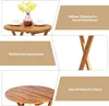 A collage of images showcasing a wooden bistro set with two chairs and a table, highlighting its features. Náhľad obrázku produktu