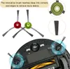 A collage of images showing vacuum cleaner accessories and a close-up of a robot vacuum cleaner's underside. Anteprima dell’immagine prodotto