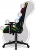 Side view of a black gaming chair with colorful LED lights. Anteprima dell’immagine prodotto