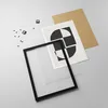 Gerahmtes Poster - Schwarzer Rahmen - Abstraktion Kontrast Produktbild-Vorschau 4