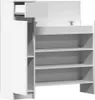 vidaXL Botník biely 100,5x28x100 cm materiál na báze dreva Náhľad obrázku produktu 4