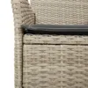 Gartenstühle mit Kissen 2 Stk. Hellgrau Poly Rattan Produktbild-Vorschau 8