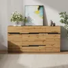 Merax Sideboard mit Holzoptik, Wohnzimmerschrank mit 2 Produktbild-Vorschau 6