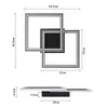 ZMH LED Plafonnier Noir Plafonnier Lampe à intensité Voir les images du produit 7