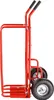 A red hand truck with black handles and gray wheels is shown against a white background. Podgląd zdjęcia produktu