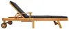 vidaXL Sonnenliege mit Kissen Massivholz Teak Braun und Produktbild-Vorschau 5