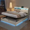 Łóżko platformowe INONEFT 140x190 z podświetleniem LED i Podgląd zdjęcia produktu 10