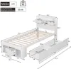 Łóżko pojedyncze Sweiko, 90x200 cm, z portem USB, Podgląd zdjęcia produktu 8