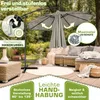 tillvex Sonnenschirm Taupe Ø 300 cm Ampelschirm Produktbild-Vorschau 3