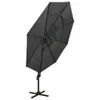 vidaXL Parasol z aluminiowym słupkiem 4-warstwowy antracyt Podgląd zdjęcia produktu 4