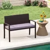 Rattanbank für den Außenbereich, Terrassensofa für 2 Produktbild-Vorschau 2
