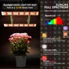 A grow light system suspended above a potted plant, with a diagram illustrating the light spectrum and its effects on plant growth. Náhľad obrázku produktu