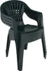 A stack of dark green plastic garden chairs. Náhled obrázku produktu