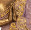 Buddha Figur 29cm lila gold meditierend Dekofigur Produktbild-Vorschau 2