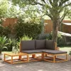 vidaXL 4-tlg. Gartensofa-Set mit Kissen Holz Akazie & Produktbild-Vorschau 2