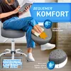 TRESKO® Rollhocker mit Lehne 150 kg Grau | Arbeitshocker Produktbild-Vorschau 3