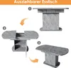 An instructional diagram showing the different states of an extendable dining table. Anteprima dell’immagine prodotto