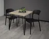 Bartisch Eirena 70x70x75 schwarz matt/eiche sägerau 14485 Produktbild-Vorschau 2