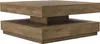 A square coffee table with a wood-like finish. Produktbild-Vorschau