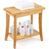 Banc de douche VEVOR en bambou, 48,6 x 28,6 x 46,6 cm, Voir les images du produit 1