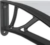 vidaXL Tettoia per porta nera 300x100 cm in policarbonato Anteprima dell’immagine prodotto 6