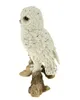 Schneeeule auf Ast stehend 21 cm Uhu Eule Tierfigur Vogel Produktbild-Vorschau 2