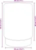 A diagram showing the dimensions of a product. Anteprima dell’immagine prodotto