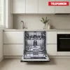 A dishwasher is open in a modern kitchen setting. Produktbild-Vorschau
