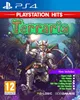 The image is a video game cover for Terraria on PS4, featuring a knight in armor in a fantasy setting. Produktbild-Vorschau