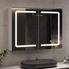 Armadio a specchio per bagno con illuminazione 80x16x60cm Anteprima dell’immagine prodotto 1