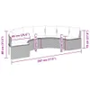 vidaXL Gartensofa mit Kissen Halbrund Schwarz Poly-Rattan Produktbild-Vorschau 4