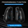 A close-up marketing image of two black game controllers, split down the middle, with text overlays and button icons at the bottom. Produktbild-Vorschau