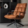 jouke drehsessel mit armlehne kunstleder cognac Produktbild-Vorschau 2